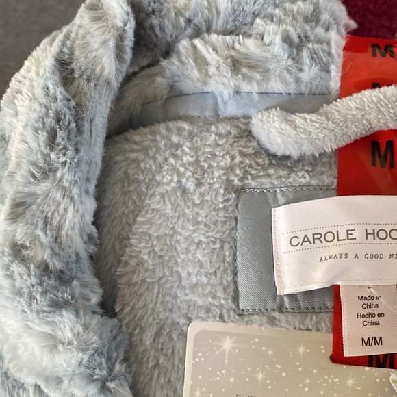 Nwt Carole Hochman Long plush wrap Robe Smokey Blue - Picture 7 of 8
